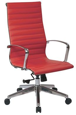 Picture of High Back Red Eco Leather Chair