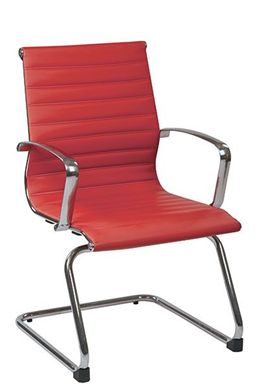 Picture of Red Eco Leather Visitors Chair