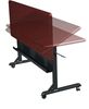 Picture of Half Circular Set of Mobile Nesting Training Table with Privacy Modesty Panel