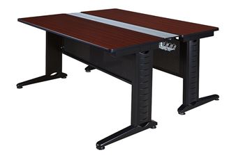 Picture of 24" x 48" Training Bench Table with Modesty and Wire Management Legs