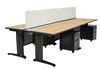 Picture of 4 Person Training Bench Seating with Filing Pedestals