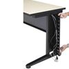 Picture of 66" L Shape Metal Office Desk Workstation with Wire Management and Filing Pedestals