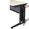 Picture of 66" L Shape P Top Metal Office Desk Workstation with Filing Pedestal