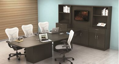 Picture of Conference Table Set with Custom Storage Credenza