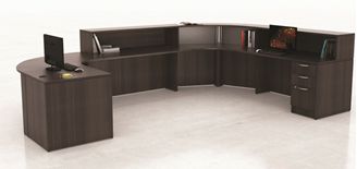 Picture of U Shape Reception Desk Workstation with Filing Pedestals