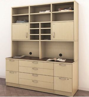 Picture of 66"W Storage Credenza with Upper Storage Cabinet