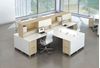 Picture of Contemporary Cluster of 4 Person L Shape Office Desk Workstation