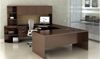 Picture of 72" U Shape Corner Curve Office Desk with Overhead and Bookcase Storage