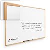 Picture of 4'H x 16'W Magnetic Steel Whiteboard With Wood Trim