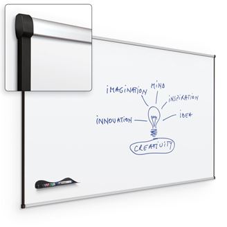 Picture of 4'H x 4'W  Porcelain Steel Whiteboard With Origin Trim