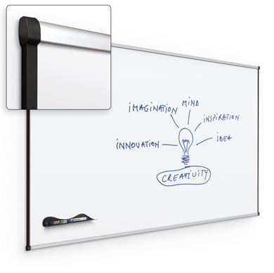 Picture of 4'H x 6'W Porcelain Steel Whiteboard With Origin Trim