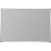 Picture of 3'H x 4'W Matte Gray Magnetic Porcelain Steel Board With Deluxe Aluminum Trim