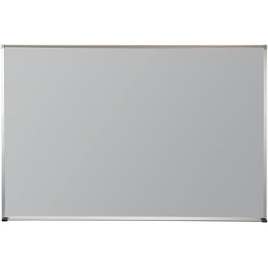 Picture of 4'H x 12'W Matte Gray Magnetic Porcelain Steel Board With Deluxe Aluminum Trim