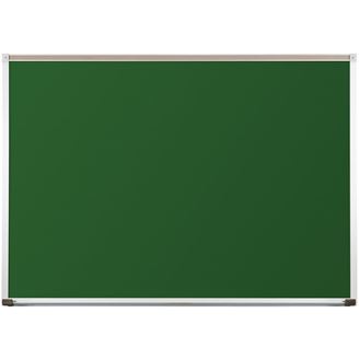 Picture of 4'H x 12'W Green Porcelain Steel Chalkboards With Deluxe Aluminum Trim