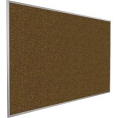 Picture of 1.5'H x 2'W Natural Cork Tackboard With Silver Presidential Trim
