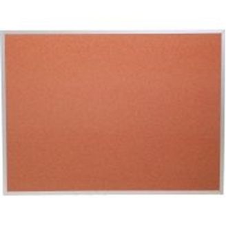 Picture of 4'H x 5'W Natural Cork Tackboard With Silver Presidential Trim