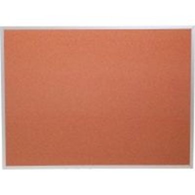 Picture of 4'H x 5'W Natural Cork Tackboard With Silver Presidential Trim