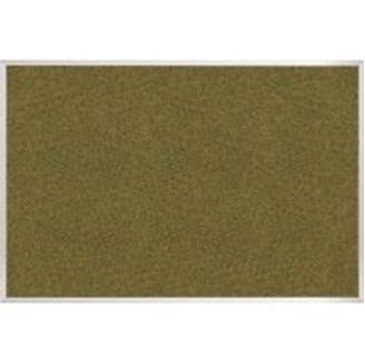 Picture of 4'H x 4'W  Natural Cork Tackboard With Silver Presidential Trim