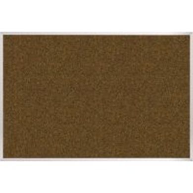 Picture of 4'H x 6'W Natural Cork Tackboard With Silver Presidential Trim