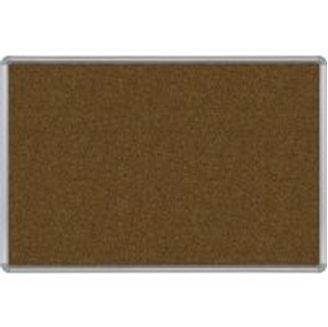 Picture of 4'H x 8'W  Natural Cork Tackboard With Silver Presidential Trim
