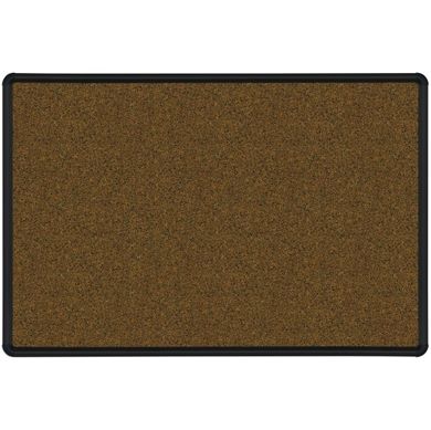 Picture of 1.5'H x 2'W  Natural Cork Tackboard With Black Presidential Trim
