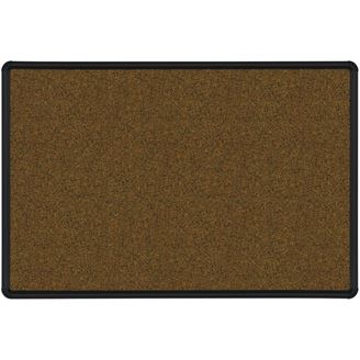 Picture of 3'H x 4'W  Natural Cork Tackboard With Black Presidential Trim
