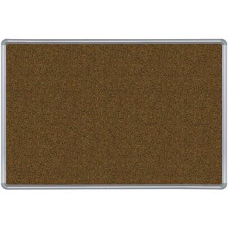 Picture of 4'H x 4'W Natural Cork Tackboard With Black Presidential Trim