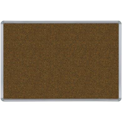Picture of 4'H x 4'W Natural Cork Tackboard With Black Presidential Trim