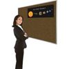 Picture of 4'H x 12'W Natural Cork Tackboard With Black Presidential Trim