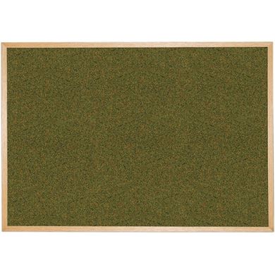 Picture of 2'H x 3'W Natural Cork Tackboard With Solid Oak Trim