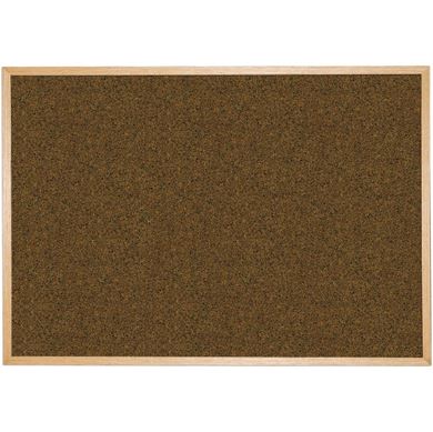 Picture of 4'H x 8'W Natural Cork Tackboard With Solid Oak Trim 