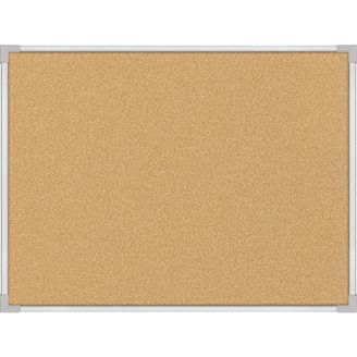 Picture of 2'H x 3'W Natural Cork Tackboard With Silver Ultra Trim
