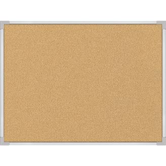 Picture of 3'H x 4'W Natural Cork Tackboard With Silver Ultra Trim