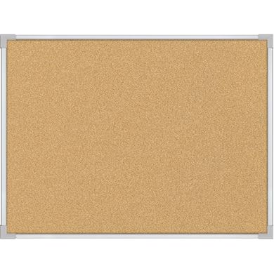 Picture of 4'H x 8'W Natural Cork Tackboard With Silver Ultra Trim