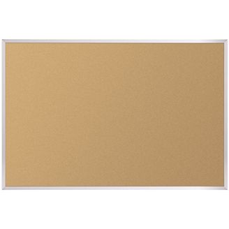 Picture of 1.5'H x 2'W Natural Cork Tackboard With SIlver Aluminun Trim