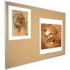 Picture of 4'H x 12'W  Natural Cork Tackboard With SIlver Aluminun Trim 