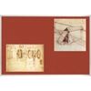 Picture of 2'H x 3'W Natural Cork Colored Tackboard With Aluminum Trim