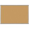 Picture of 4'H x 4'W Natural Cork Tackboard With Silver Presidential Trim