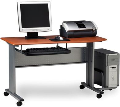 Picture of Mobile Computer Training Table with Modesty Panel