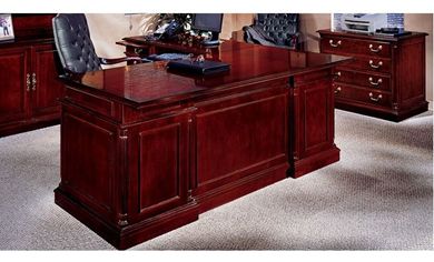Picture of Traditional Veneer 72" L Shape Desk Executive Desk
