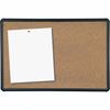 Picture of 4'H x 4'W Black Splash Cork Tackboard With Black Presidential Trim