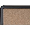 Picture of 4'H x 4'W Black Splash Cork Tackboard With Black Presidential Trim