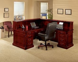 Picture of Traditional Veneer 72"W L Shape Reception Desk