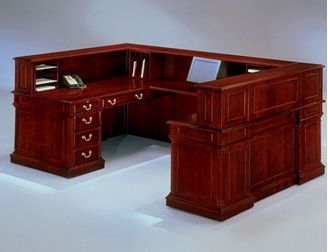 Picture of Traditional Veneer 72"W u Shape Reception Desk