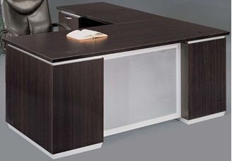 Picture of 72" Contemporary Executive L Shape Desk Station with Filing Pedestals