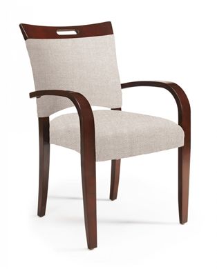 Picture of Contemporary Wood Guest Stack Arm Chair