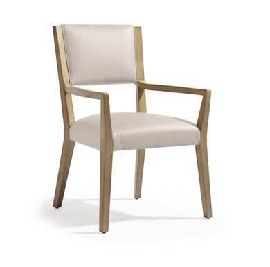 Picture of Wood Frame Dining Cafe Chair with Arms