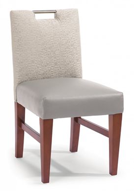 Picture of Armless Dining Cafe Chair with Wood Legs