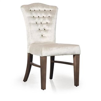 Picture of Armless Dining Cafe Chair with Wood Legs