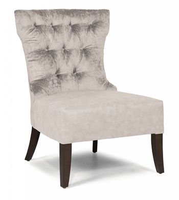 Picture of Traditional Lounge Armless Chair with Tufted Back